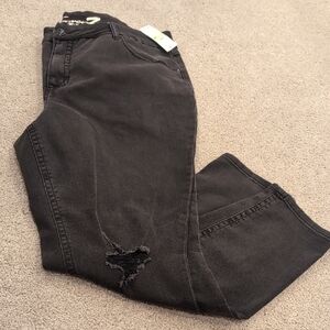 Black Distressed Jeans